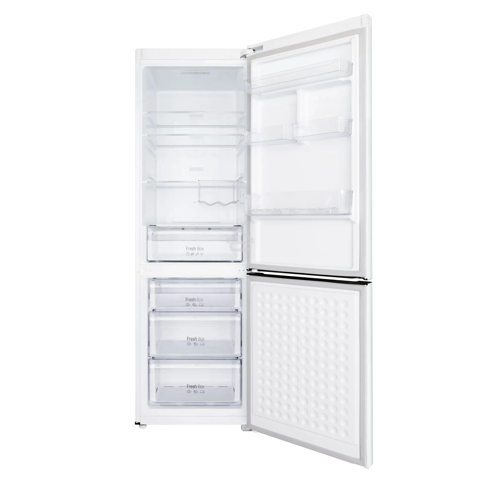 Холодильник Maunfeld MFF195NFIW10 белый двухкамерный 252/98л морозилка снизу, No Frost