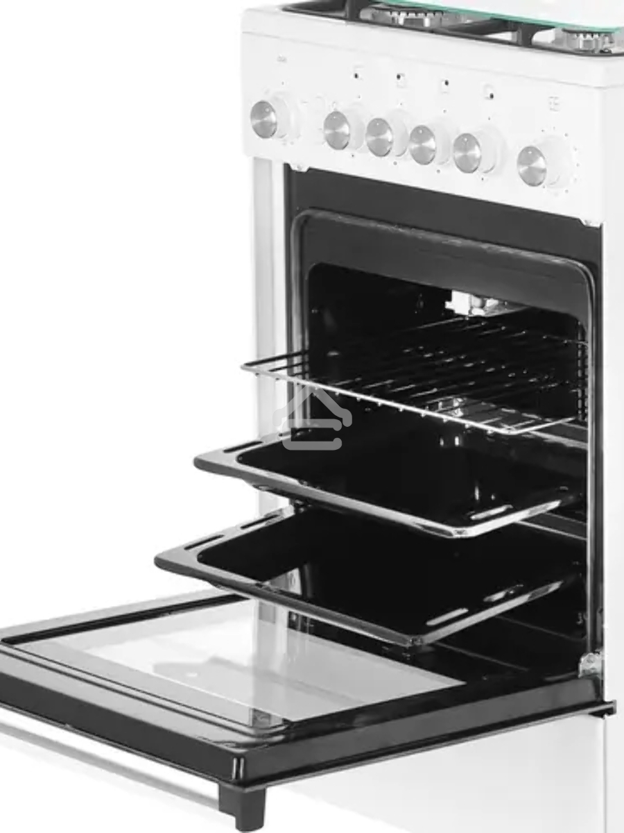 Плита газовая De Luxe 5040.40Г (кр) ЧР 016 бежевый, конфорок 4 шт, духовка 43 л, 50 см x 85 см x 50 см