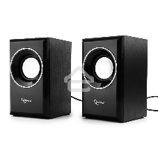 Акустическая система Gembird SPK-204, черный МДФ,2х3 Вт, регулятор громкости, USB