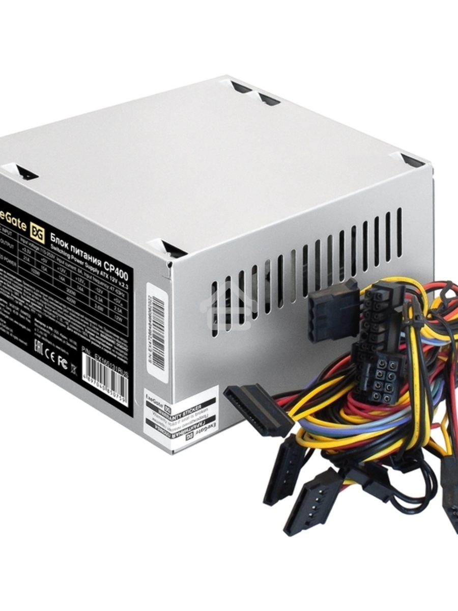 Блок питания ExeGate CP400 (EX165131RUS-PC), 400Вт, 80мм, серебряный