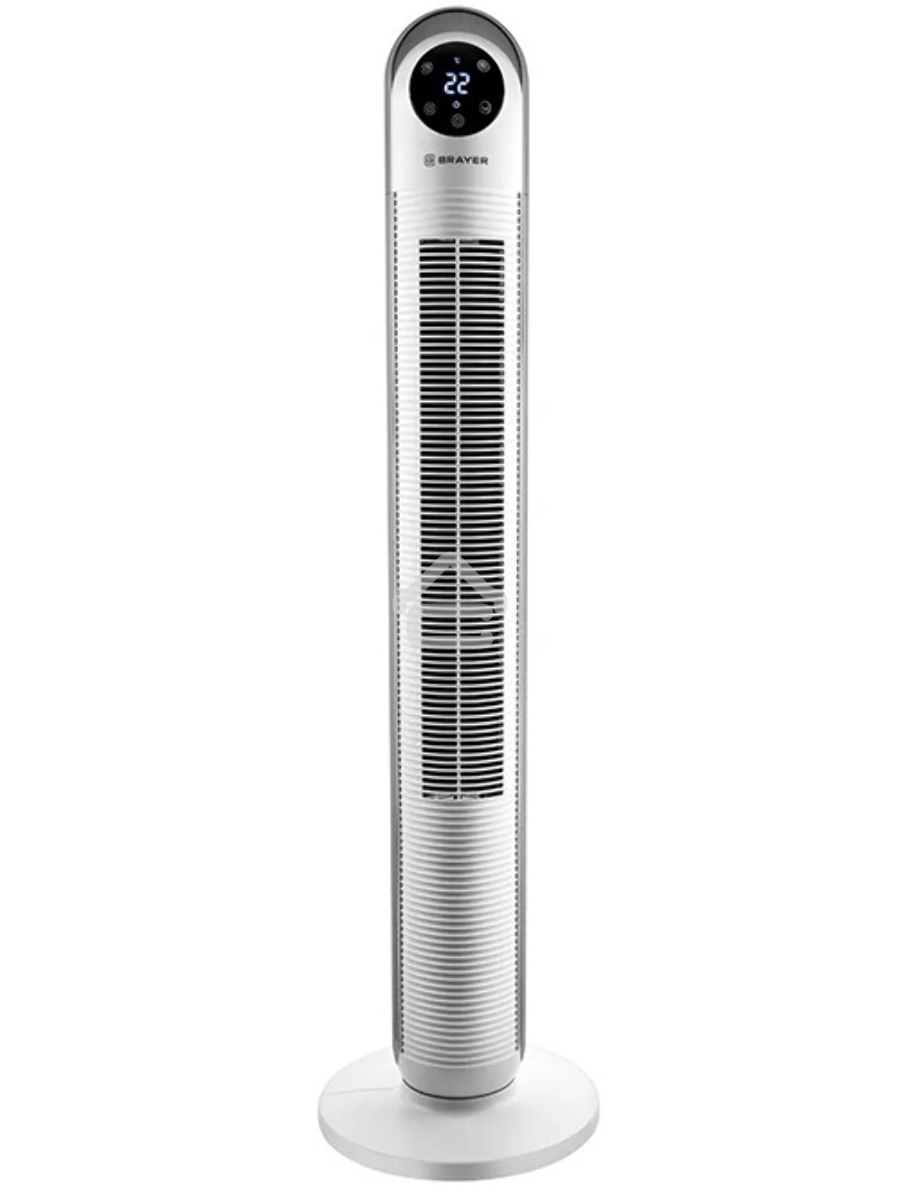 Вентилятор BRAYER BR4956, эл..упр.,пульт ДУ,вращение,мощ-ть 60Вт, LED дисплей,3 скор.Таймер