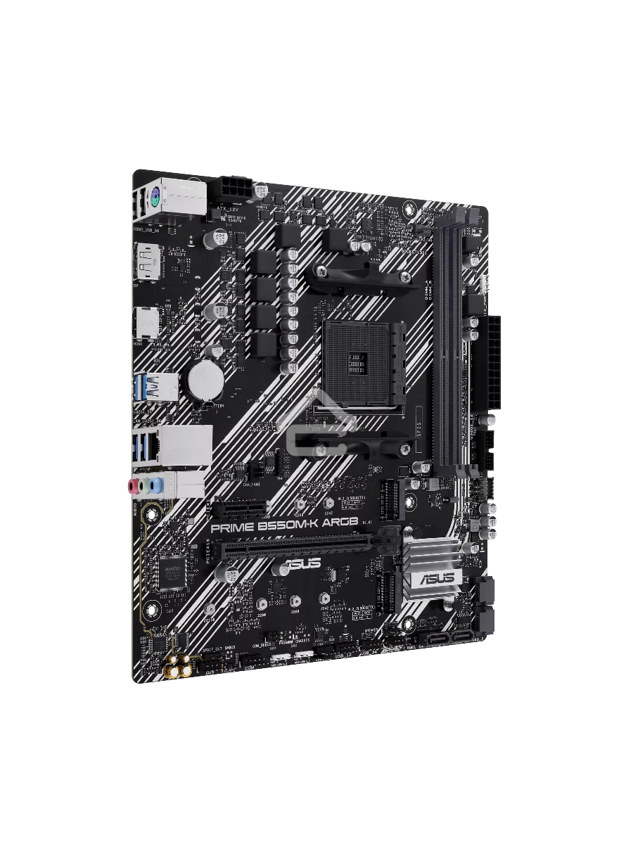 Материнская плата ASUS PRIME B550M-K ARGB, Socket AM4, AMD B550, 2xDDR4, 4xSATA, 2xM.2, 1xPCI-E 4.0 x16, 1xPCI-E x1, 1xHDMI, 1xDP, 1x 1Gb LAN, 4xUSB-A 3.2 Gen 1, 2xUSB-A 2.0, 3x3.5 мм, 7.1, Micro-ATX