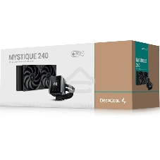 Система жидкостного охлаждения DEEPCOOL MYSTIQUE 240 ARGb черный, 120 мм, алюминий, 2150 об/мин, 36.49 дБ, 4 pin, 280 Вт