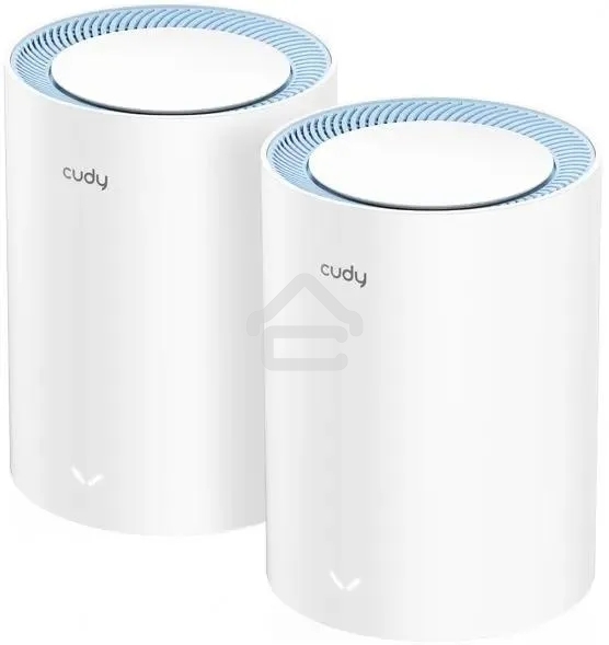 Бесшовный Mesh роутер Cudy M1200 (M1200 2-PACK) AC1200 Wi-Fi белый (упак.:2шт)