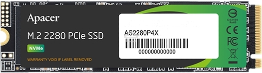 Накопитель SSD Apacer 1Tb, M.2 2280 AS2280P4X, PCIe 3.0 x4, NVMe, R/W 2100/1700