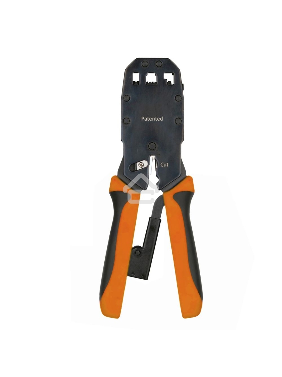 Инструмент обжимной Hyperline HT-200AR для RJ-50, RJ-45, RJ-12, RJ-11 (10P10C, 8P8C типа AMP, 6P6C, 4P4C), профессиональный, с храповым механизмом