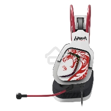 Наушники с микрофоном A4Tech Bloody G575 Naraka белый/красный 2м мониторные USB оголовье (G575 NARAKA)
