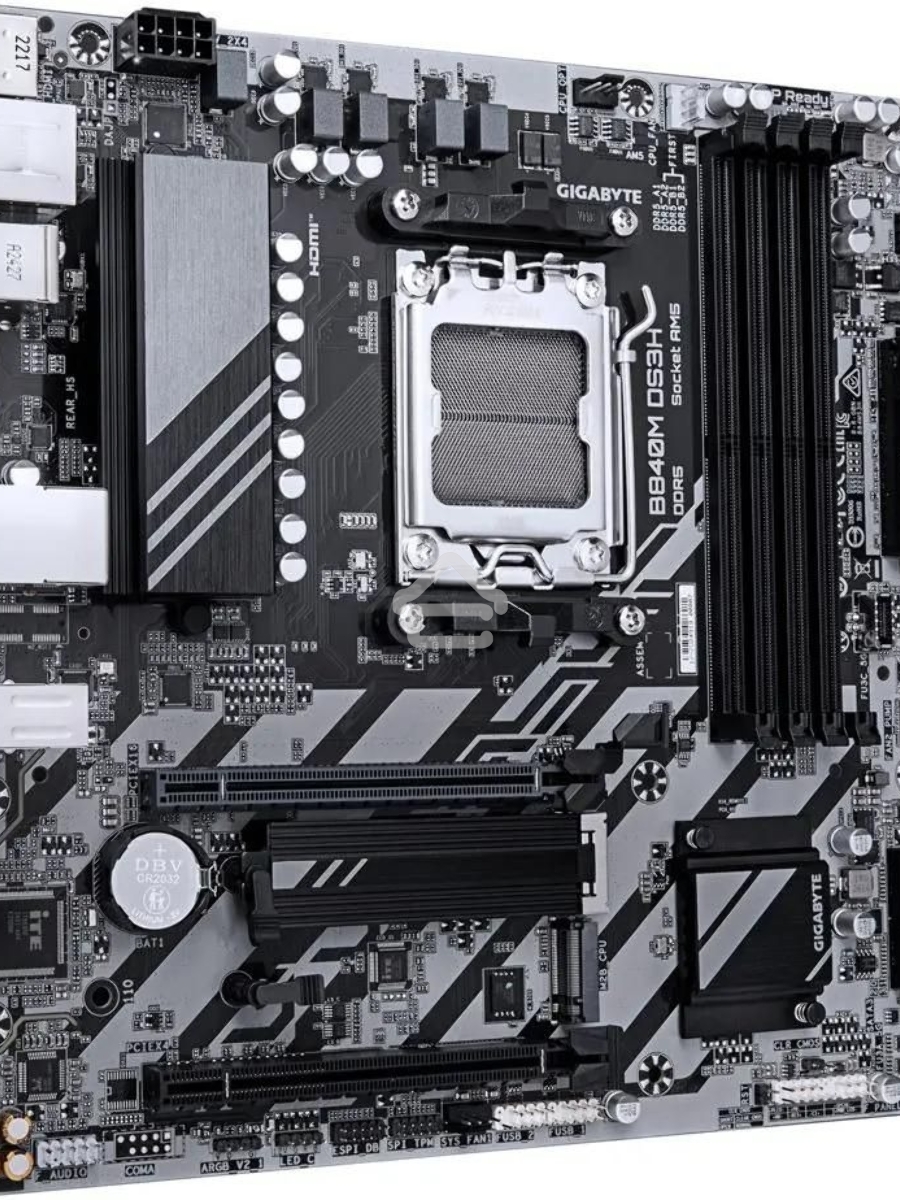 Материнская плата Gigabyte B840M DS3H, AM5, AMD B840, 4xDDR5, 4xSATA, 2xM.2, 1xPCIe 4.0 x16, 1xPCIe 3.0 x4, 2xDP, 1xHDMI, 1x2.5Gb LAN, 3xUSB-A 5Gbps, 8xUSB-A 2.0, 1xUSB-C 5Gbps, 3x3.5 мм, 7.1, mATX
