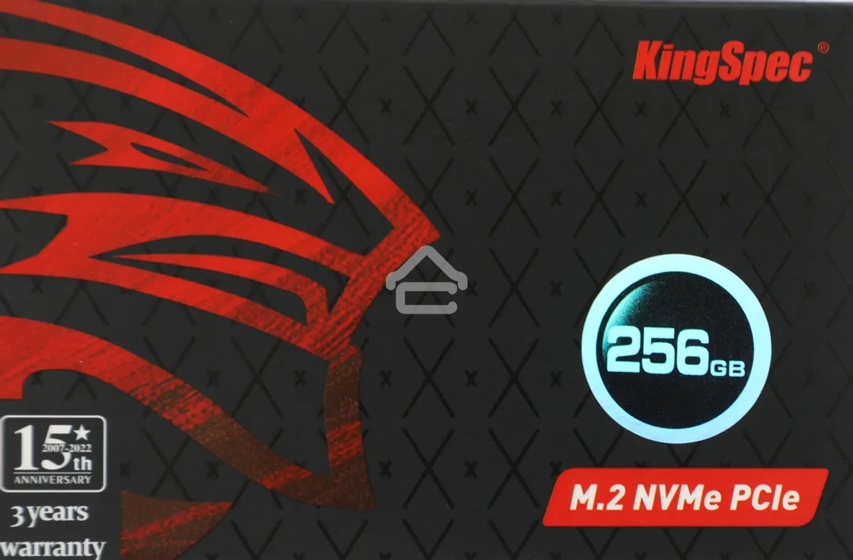 Накопитель SSD KingSpec NE-256, 256Gb, M.2 2280, PCIe 3.0 x4, NVMe, R/W 2000/1300