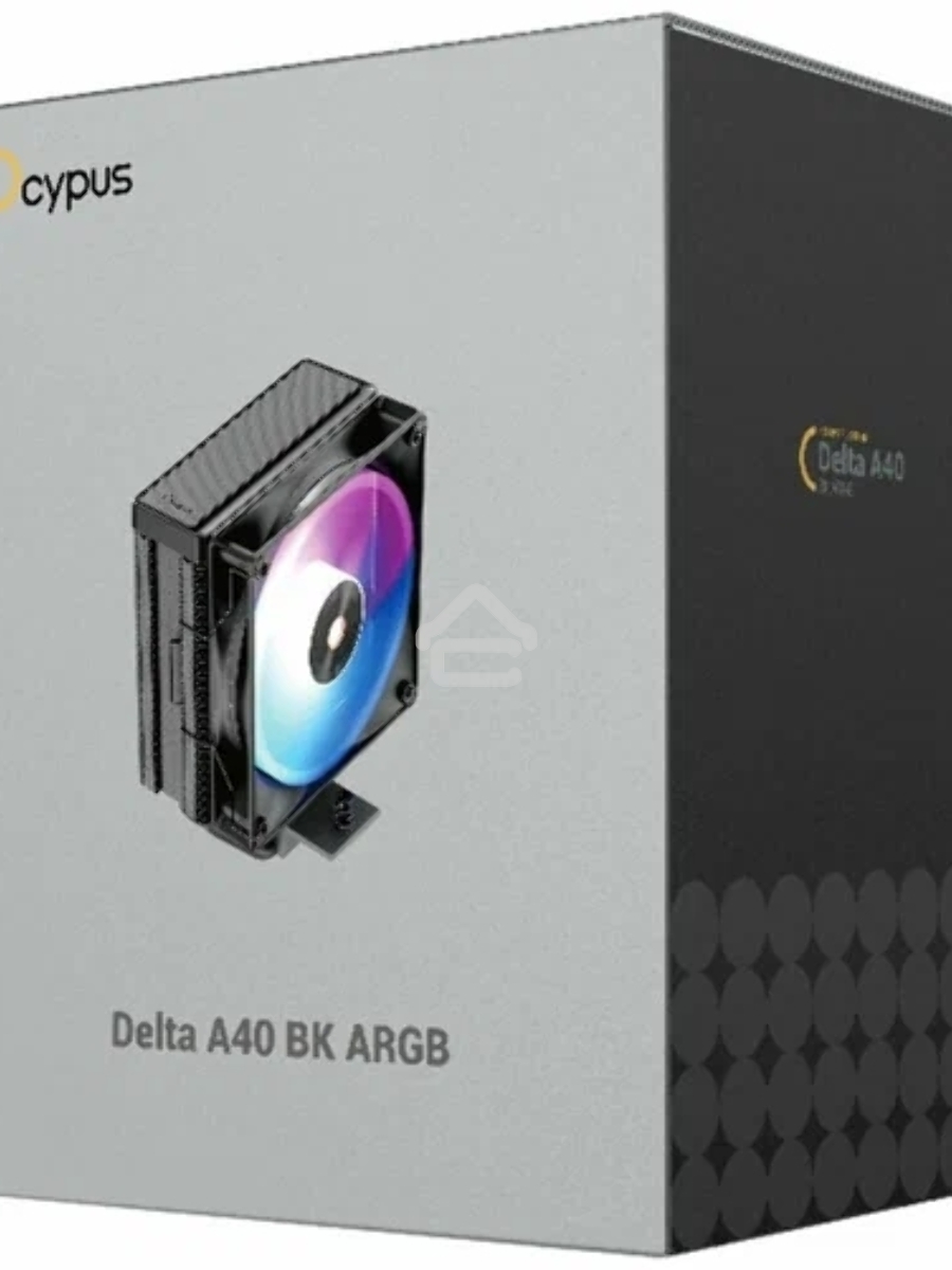 Кулер для процессора Cooler Ocypus Delta A40 BK ARGB Delta-A40-BK1NAWN00X-GL черный 120мм алюминий+медь 2000rpm 29db 4-pin 220W 156мм