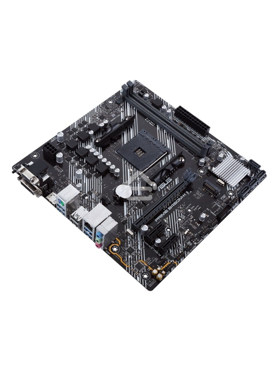 Материнская плата ASUS PRIME B450M-K II, Socket AM4, AMD B450, 2xDDR4, 4xSATA, 1xM.2, 1xPCIe 3.0 x16, 2xPCIe x1, 1xDVI-D, 1xHDMI, 1xVGA, 1x 1Gb LAN, 4xUSB-A 3.2 Gen 1, 2xUSB-A 2.0, 3x3.5 мм, 7.1, mATX