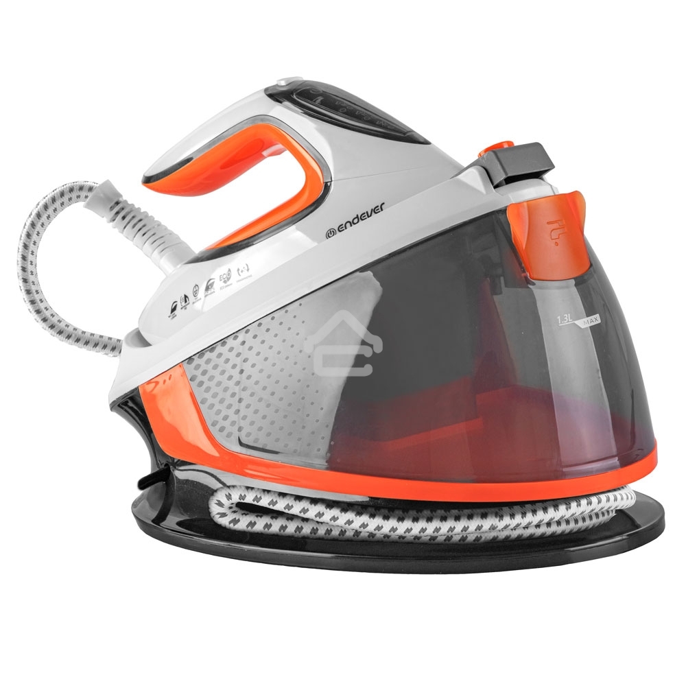 Парогенератор электрический Endever Delta-350, белый/черный/оранжевый, мощность 2400 Вт, макс. паровой удар до 140 г/мин, давление до 3,5 бар, 4шт/уп