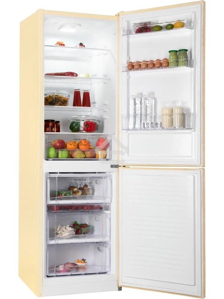 Холодильник Nordfrost NRB 152 ME бежевый мрамор двухкамерный 205/115 л морозилка снизу, капельная система