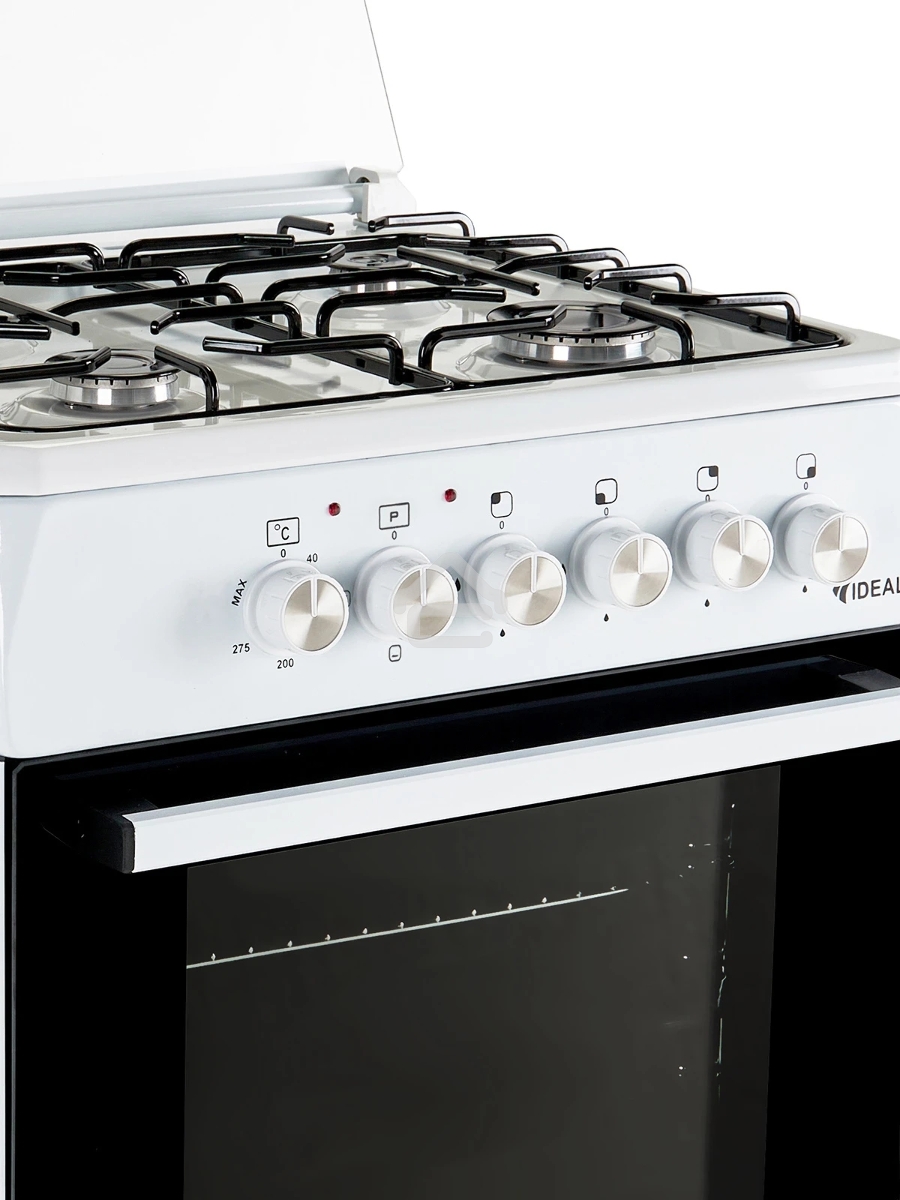 Плита комбинированная IDEAL L 110 белый, конфорок 4 газовых, духовка 65 л, 60 см x 85 см x 60 см