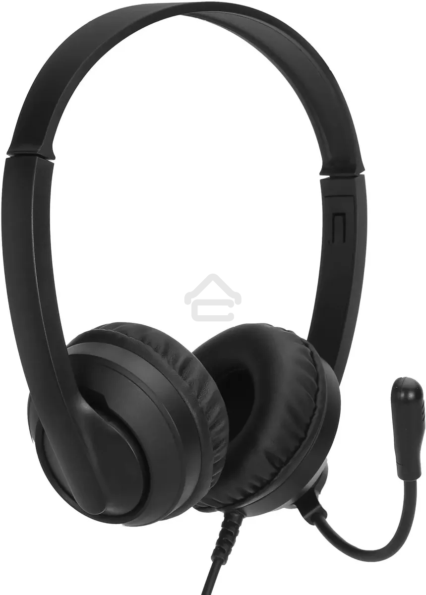 Гарнитура проводная с микрофоном Оклик HS-M500 черный 1.8м накладные оголовье (1900379)