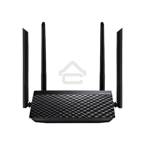Маршрутизатор беспроводной Asus RT-AC1200 10/100BASE-TX черный (Dual Band)