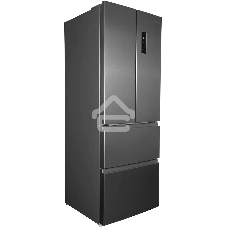 Холодильник Hyundai CM40043F нержавеющая сталь трехкамерный 224/113 л морозилка снизу, No Frost, Side by Side