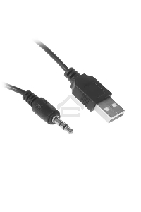 Колонки Gembird SPK-201, черный МДФ,2х2,5 Вт, регулятор громкости, USB