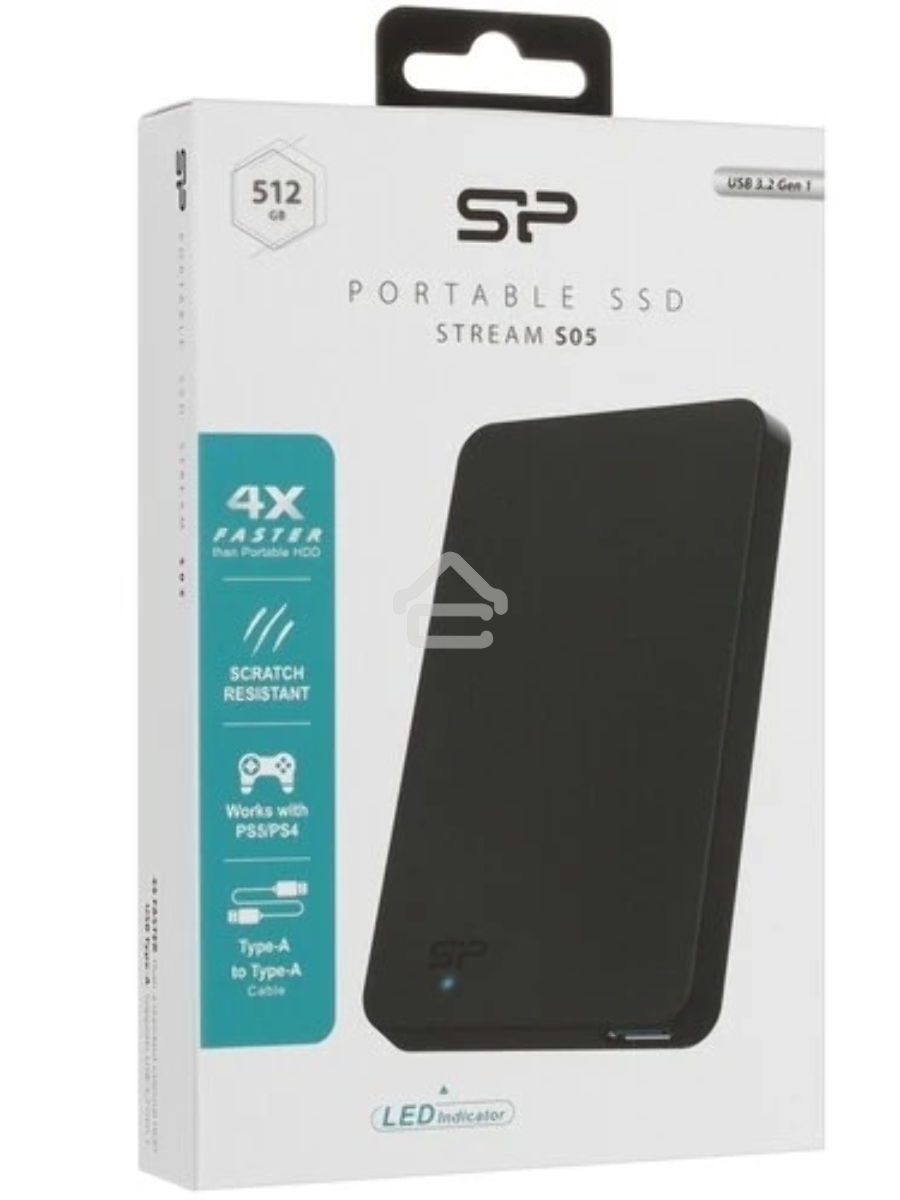 Внешний накопитель SSD Silicon Power USB3.2 Gen1 512GB SP512GBPSDS05SAK Stream S05 2.5