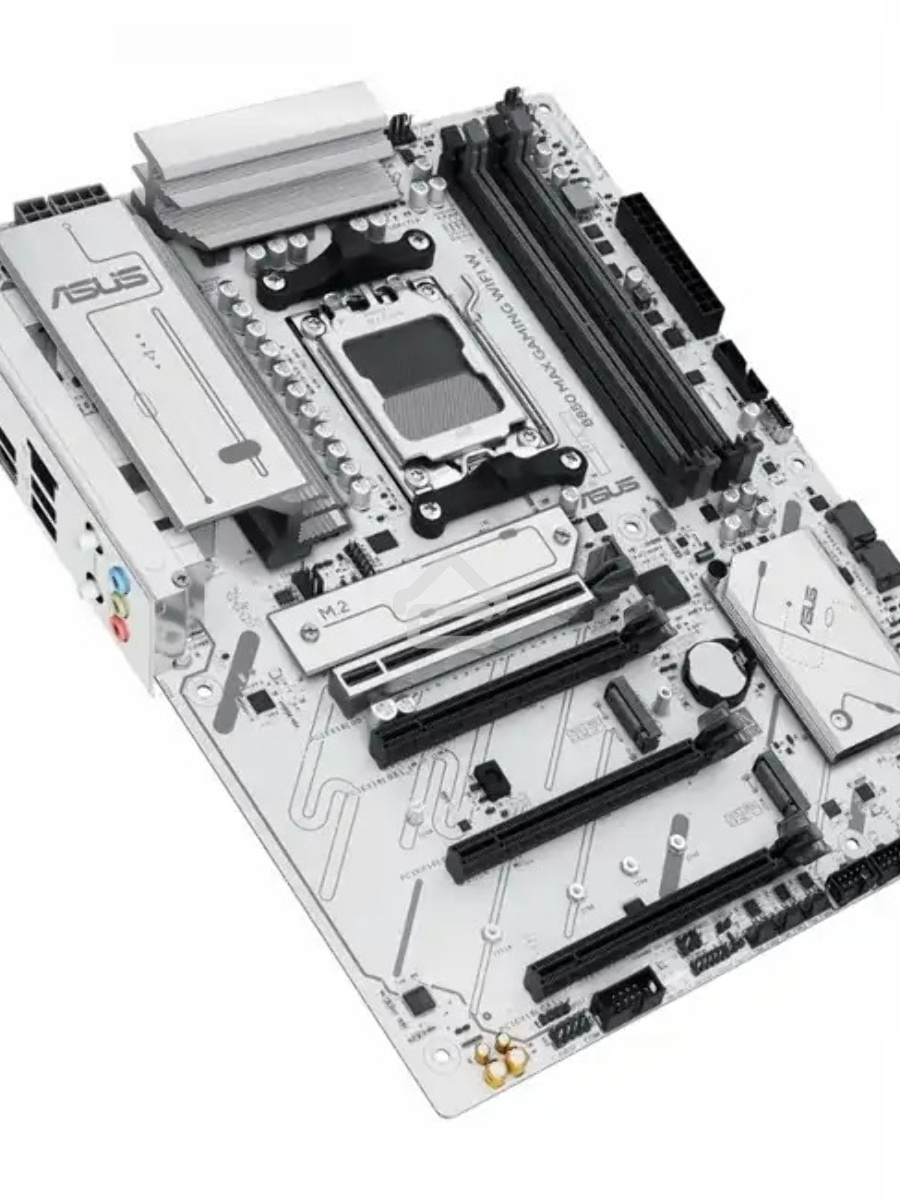 Материнская плата ASUS B850 MAX GAMING WIFI W, AM5, AMD B850, 4xDDR5, 4xSATA, 3xM.2, 1xPCIe 5.0 x16, 1xPCIe 4.0 x4, 2xPCIe 3.0 x1, 1xDisplayPort, 1xHDMI, 1x2.5Gb LAN, Wi-Fi 6E, Bluetooth 5.3, 1xUSB-C 10Gbps, 3xUSB-A 10Gbps, 2xUSB-A 5Gbps, 2xUSB-A 2.0, 3x3
