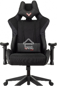 Кресло игровое Бюрократ VIKING 4 AERO BLACK EDITION черный искусст.кожа/ткань