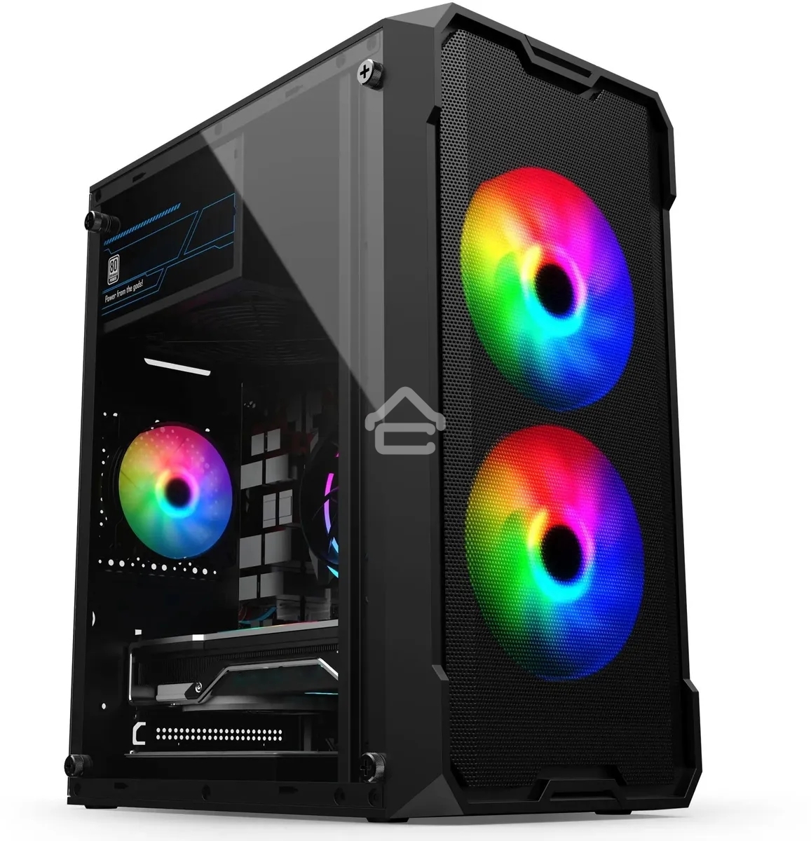 Компьютерный корпус Оклик OCC-MN301 черный без БП mATX 1x80mm 2x120mm 1xUSB2.0 1xUSB3.0 audio