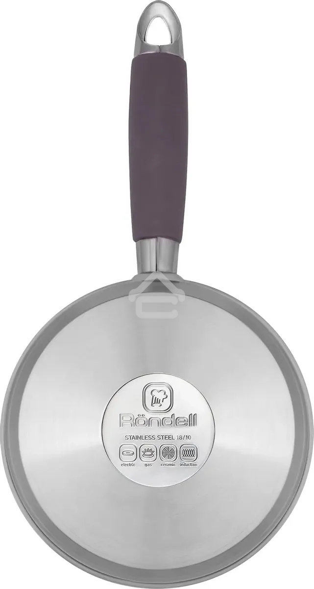 Ковш Rondell Akzent RDS-1386, 1.3 л, с крышкой, стальной