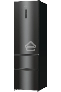 Холодильник Hisense RM469N4AFD1 двухкамерный, черный, 229/113, морозилка снизу, Total No Frost