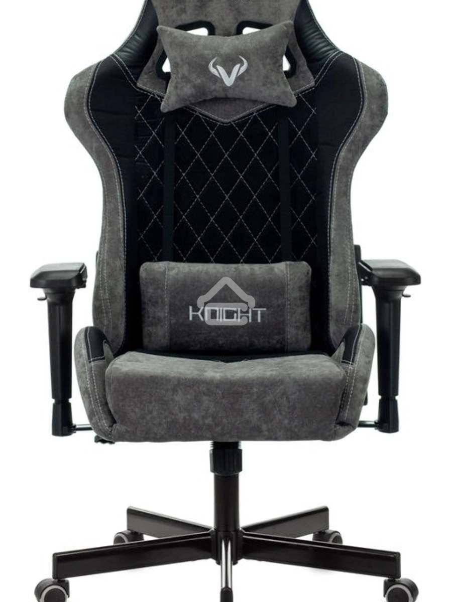 Кресло игровое Бюрократ VIKING 7 KNIGHT B FABRIC черный текстиль/эко.кожа крестовина металл/пластик