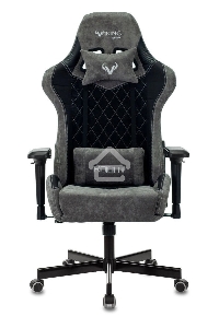 Кресло игровое Бюрократ VIKING 7 KNIGHT B FABRIC черный текстиль/эко.кожа крестовина металл/пластик