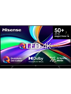 Телевизор 85'' Hisense 85E7Q черный QLED UHD 60Hz Smart TV