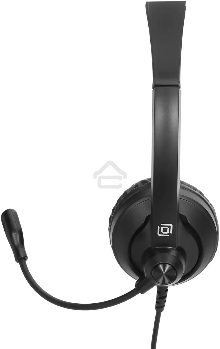 Гарнитура проводная с микрофоном Оклик HS-M500 черный 1.8м накладные оголовье (1900379)