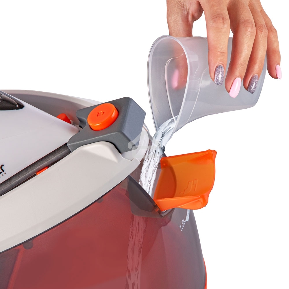 Парогенератор электрический Endever Delta-350, белый/черный/оранжевый, мощность 2400 Вт, макс. паровой удар до 140 г/мин, давление до 3,5 бар, 4шт/уп