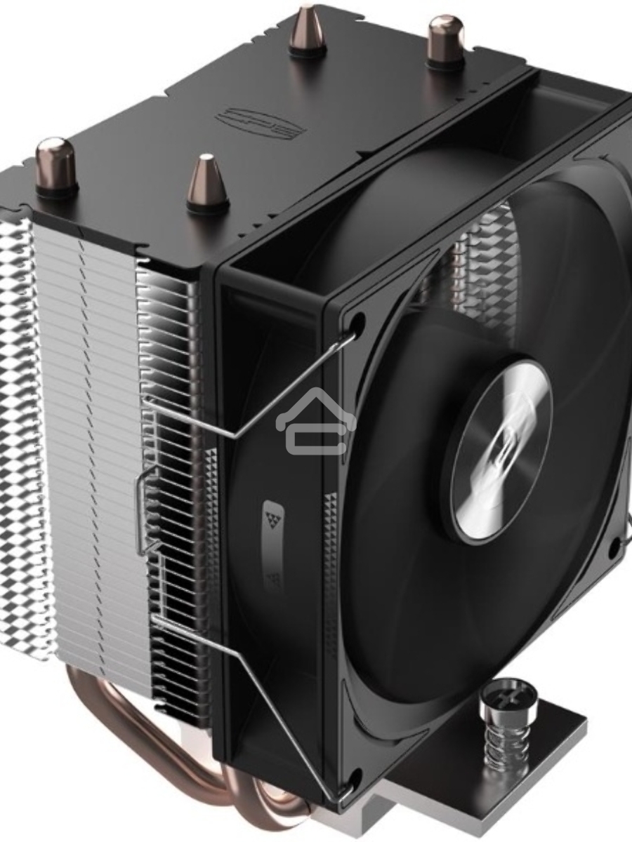 Кулер для процессора PCCooler R200 S115X/1200/1700/AM4/AM5 (TDP 110W, 90mm Non LED Fan, 2 тепловые трубки 6мм, 2200RPM, 28,3dBa)
