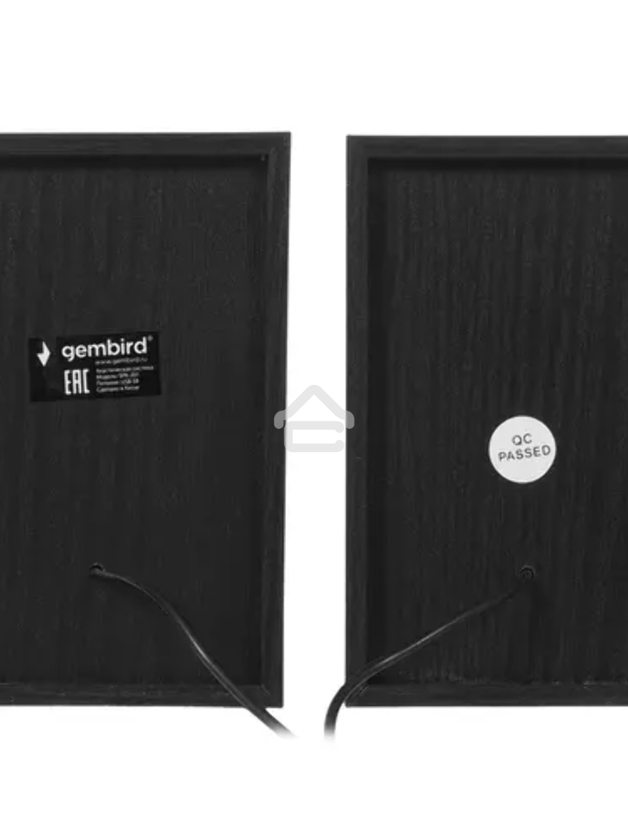 Колонки Gembird SPK-201, черный МДФ,2х2,5 Вт, регулятор громкости, USB