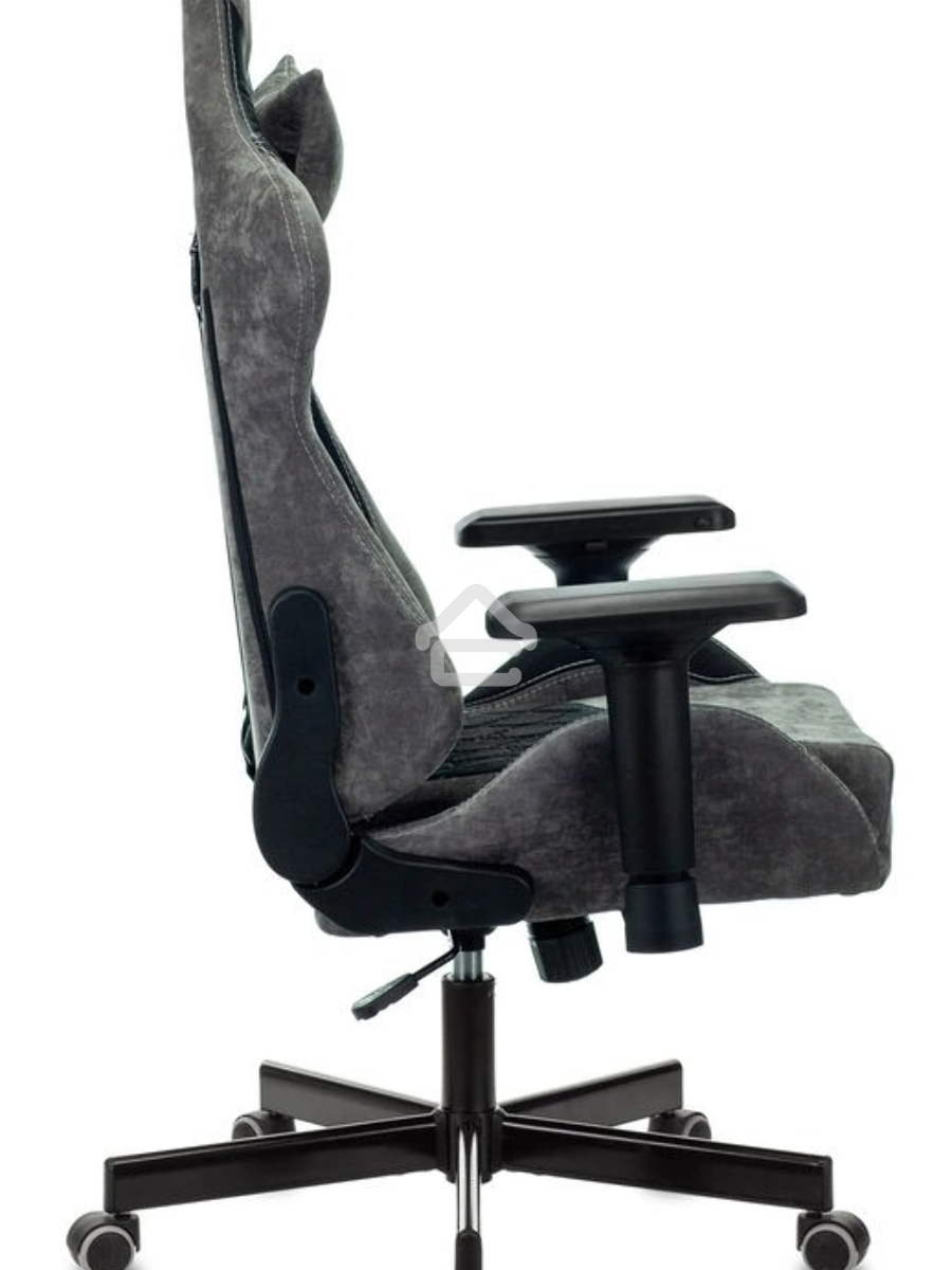 Кресло игровое Бюрократ VIKING 7 KNIGHT B FABRIC черный текстиль/эко.кожа крестовина металл/пластик