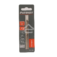 Сверло PATRIOT EXPERT по металлу, Р6М5К5, 5,2 мм, 1 шт в блистере