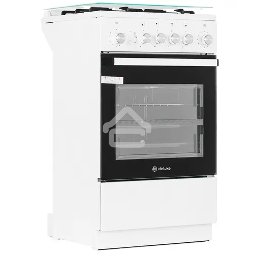 Плита газовая De Luxe 5040.40Г (кр) ЧР 016 бежевый, конфорок 4 шт, духовка 43 л, 50 см x 85 см x 50 см
