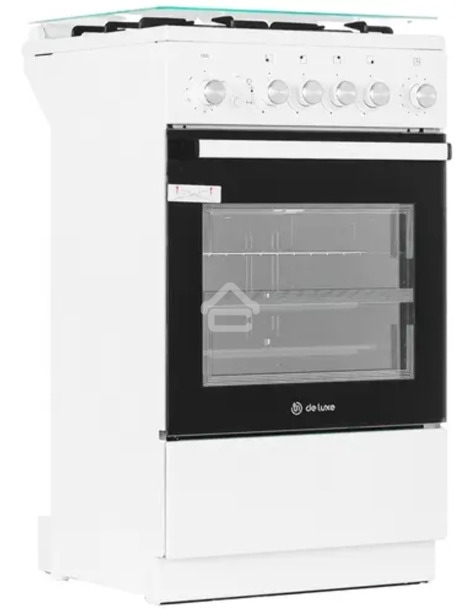 Плита газовая De Luxe 5040.40Г (кр) ЧР 016 бежевый, конфорок 4 шт, духовка 43 л, 50 см x 85 см x 50 см