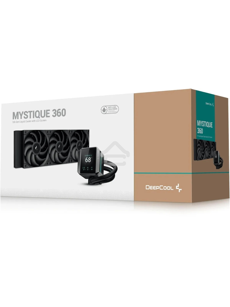 Система жидкостного охлаждения DEEPCOOL MYSTIQUE 360 ARGB черный, 120 мм, алюминий/медь, 2150 об/мин, 36.49 дБ, 4 pin, 300 Вт