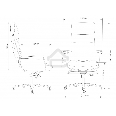 Кресло руководителя Cactus CS-LBK-AMSTERDAM кожа, крестов. алюминий