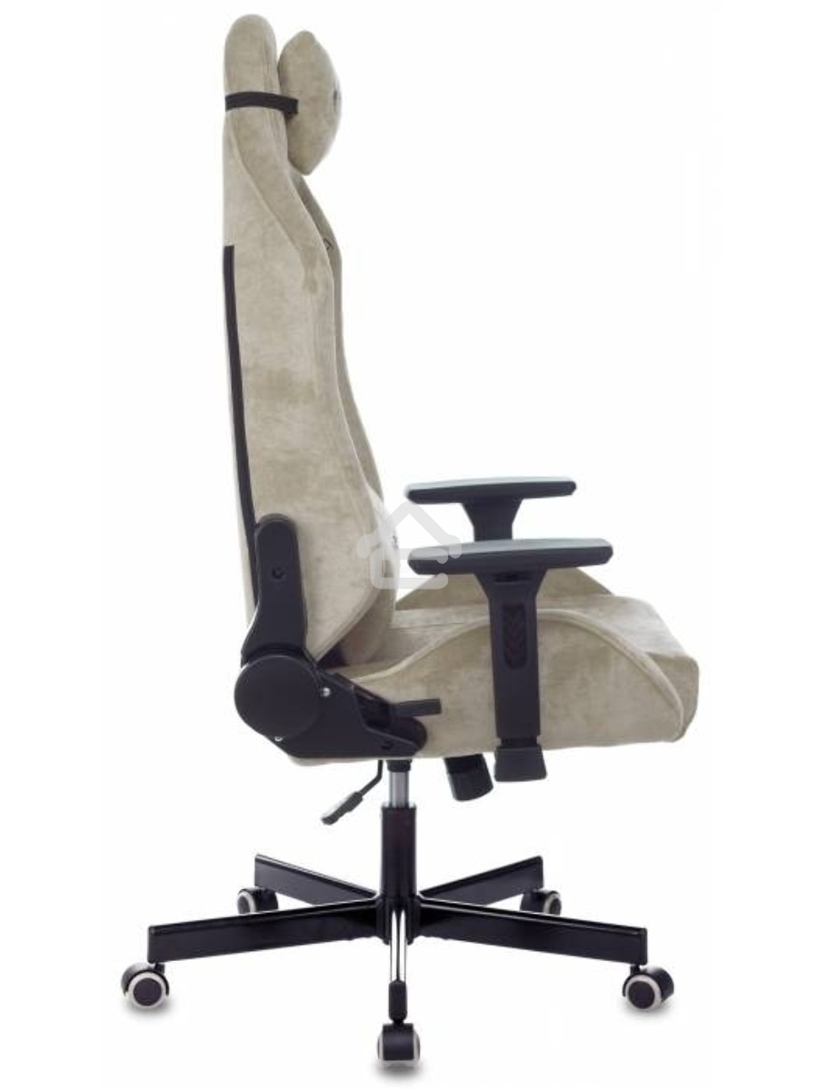 Кресло игровое Knight N1 Fabric бежевый Light-21, с подголов. крестовина металл