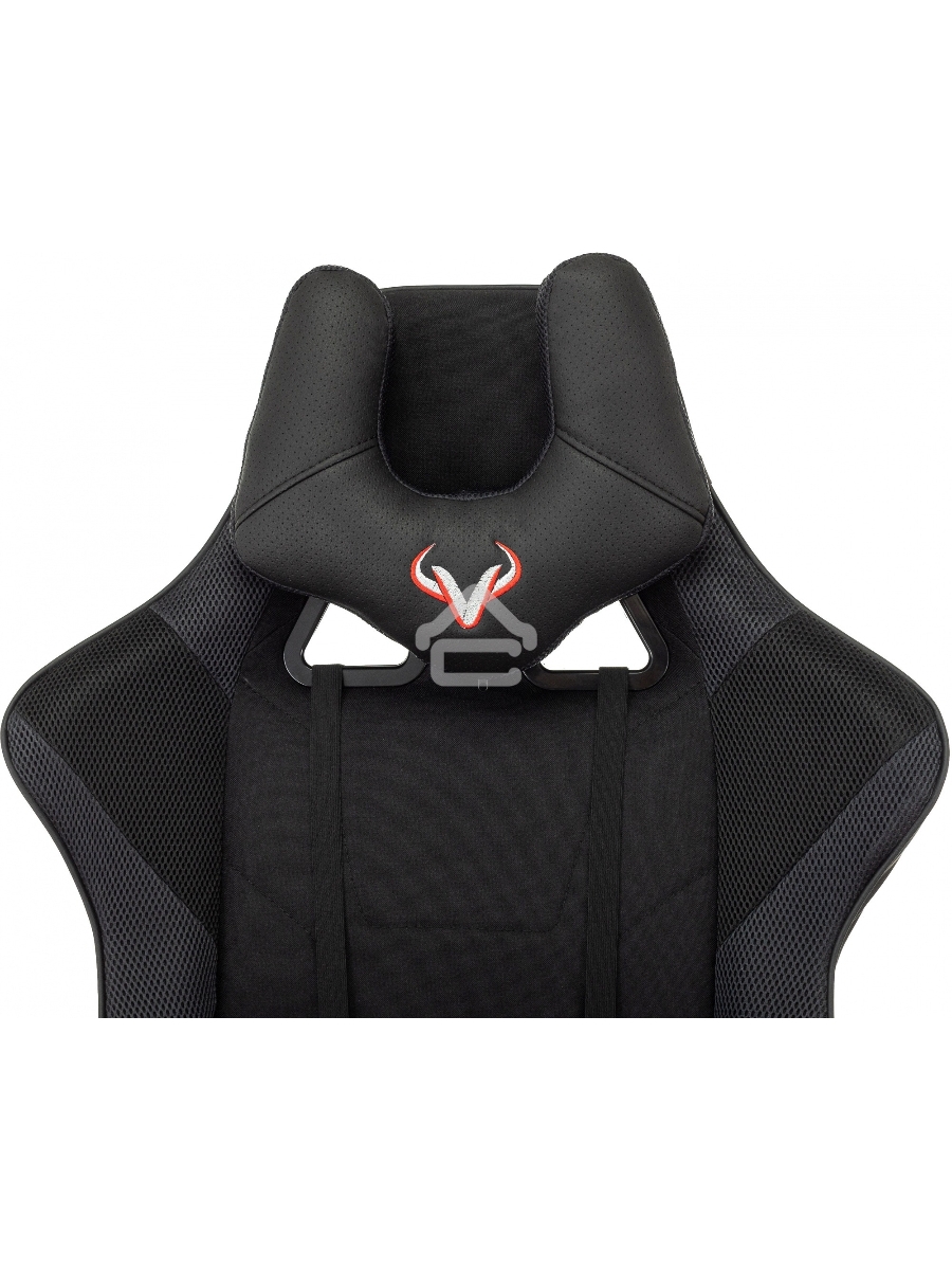Кресло игровое Бюрократ VIKING 4 AERO BLACK EDITION черный искусст.кожа/ткань