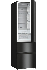Холодильник Hisense RM469N4AFD1 двухкамерный, черный, 229/113, морозилка снизу, Total No Frost