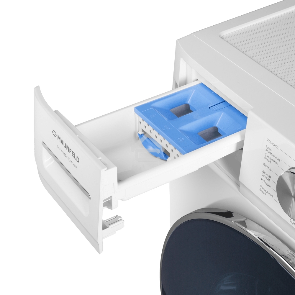 Стиральная машина Maunfeld MFWM127IWH02 белая, загрузка фронтальная 7кг, 1200 об/мин., класс: A+++