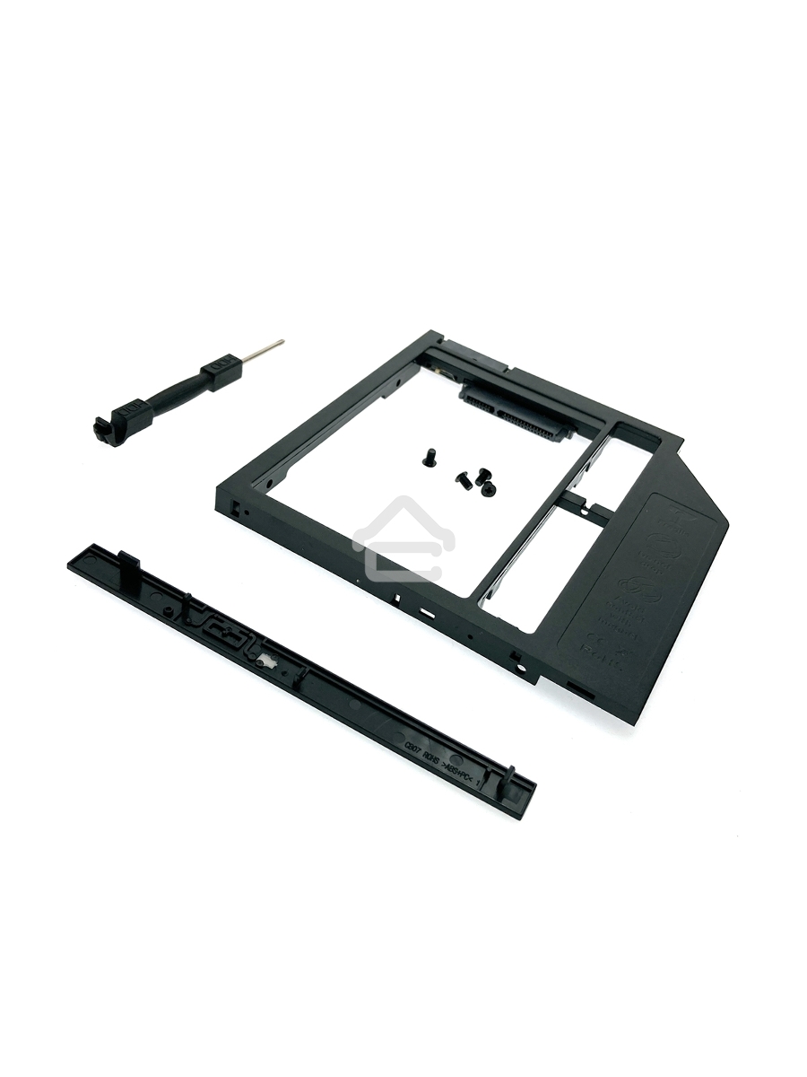 Адаптер оптибей Espada SS90 /optibay, hdd caddy/ SATA/miniSATA /SlimSATA/ 9мм для подключения HDD/SSD 2,5” к ноутбуку вместо DVD.(41087)