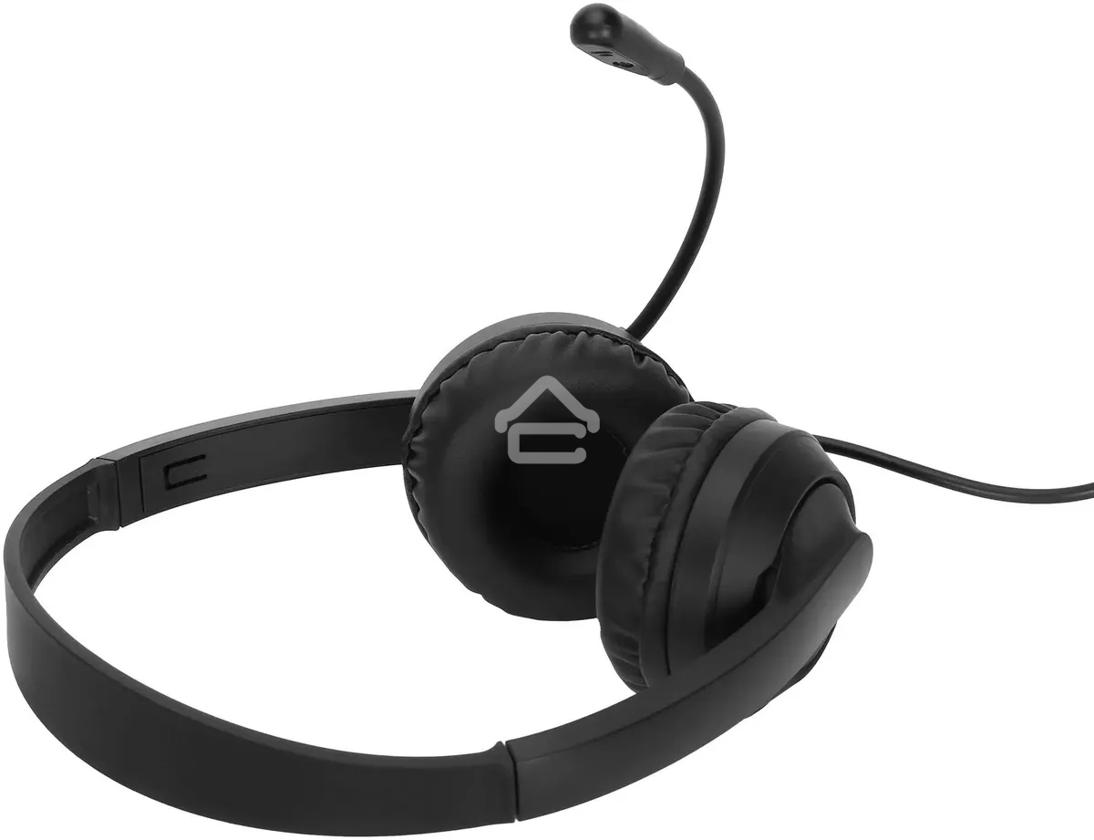 Гарнитура проводная с микрофоном Оклик HS-M500 черный 1.8м накладные оголовье (1900379)
