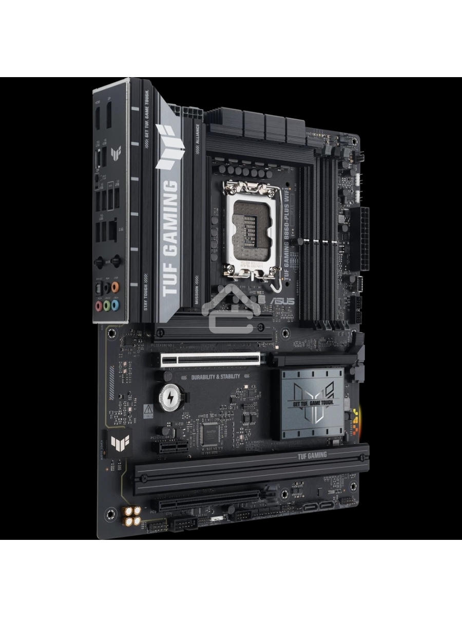 Материнская плата ASUS TUF GAMING B860-PLUS WIFI, LGA 1851, Intel B860, 4xDDR5, 4xSATA, 3xM.2, 1xPCIe 5.0 x16, 1xPCIe 4.0 x16, 1xDP, 1xHDMI, 1x 2.5Gb LAN, 1xUSB 20Gbps, 2xUSB 10Gbps, 3xUSB 5Gbps, 2xUSB 2.0, 5x3.5 мм, 7.1, ATX