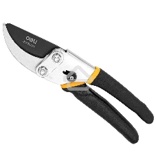 Секатор Deli DL580204 Размер 200 мм. Макс диаметр резки 15 мм. Сталь 55С. Термообработанная поверхность. Тефлоновая уплотненная пластиковая ручка.