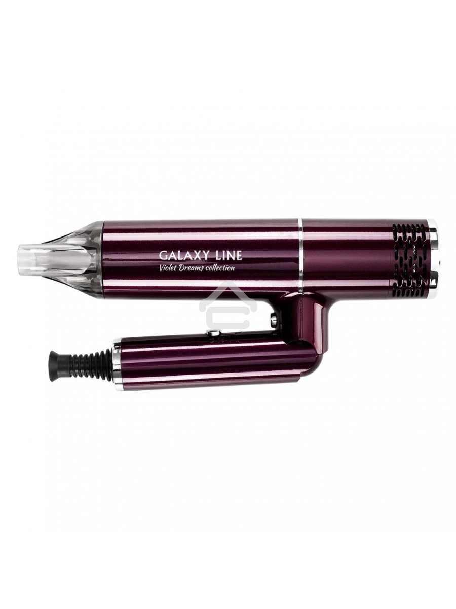 Фен для волос Galaxy Line GL 4355, violet dreams, 1600 Вт, 2 скорости потока воздуха, холодный обдув, защита мотора от перегрева, насадка-концентратор